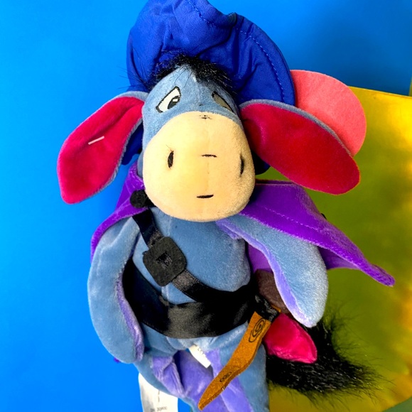 DISNEY STORE EXCLUSIVE NWT 90s WINNIE THE POOH EEYORE MUSKETEER BEAN BAG PLUSH - Picture 6 of 12